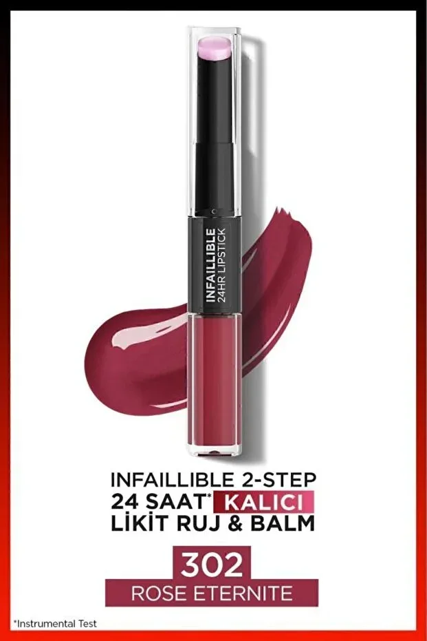 L'Oreal Infaillible 2 Step Kalıcı Likit Ruj - 302 Rose Eternite