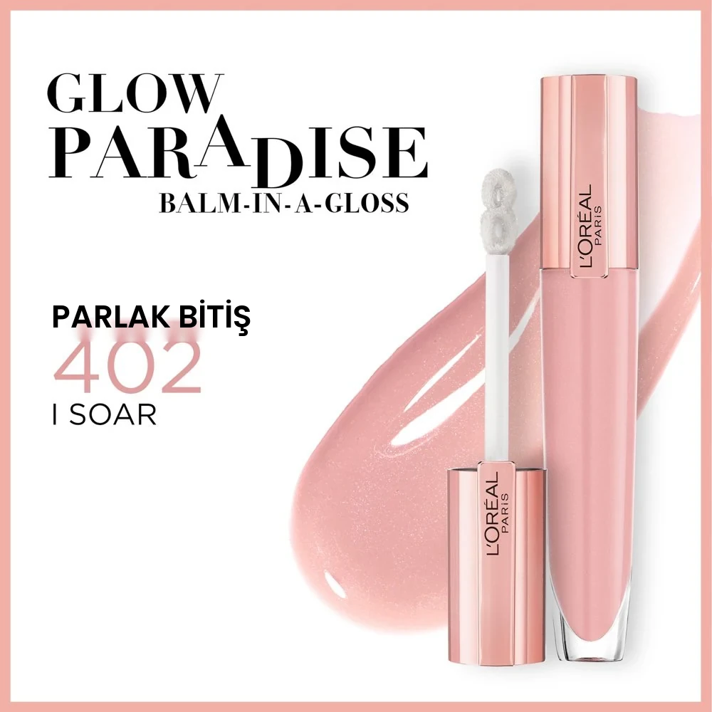 L'Oreal Glow Paradise Balm Dudak Parlatıcısı - 402 Soar ton örneği