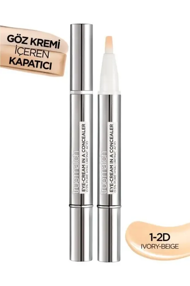 L'Oreal True Match Göz Kremli Kapatıcı - 1-2D Ivory Beıge