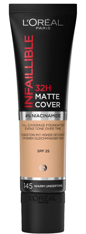 L'Oreal Infaillible Matte Cover Fondöten - 145 Rose Beige resmî ürün görseli