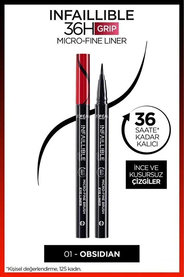 L'Oreal Infaillible 36H Micro Eyeliner - 01 Obsidian - Siyah