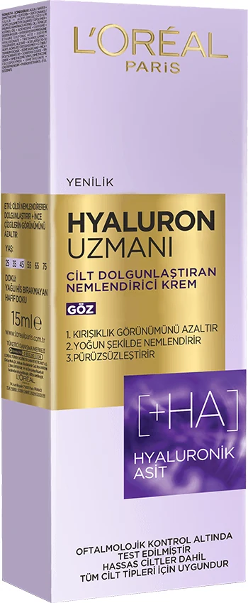 L'Oreal Hyaluron Uzmanı Göz Kremi kutu