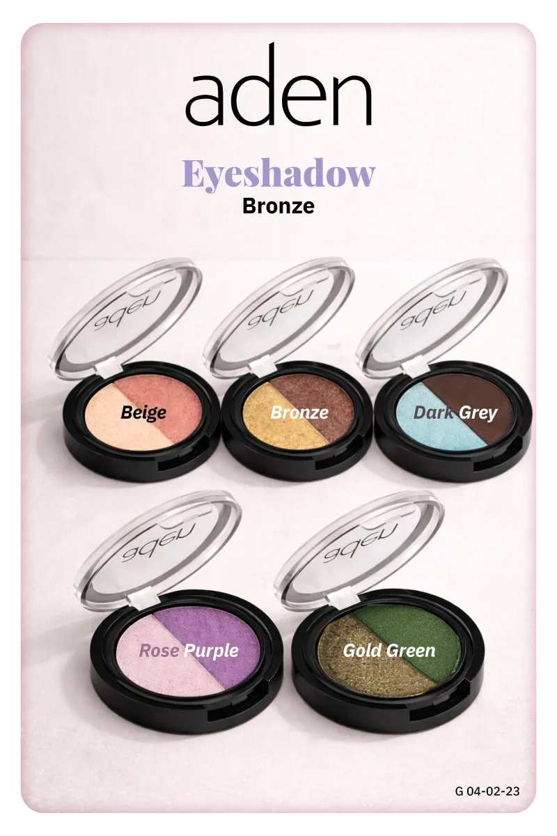 Aden Eyeshadow Shine Duos - Işıltılı Göz Farı İkilisi Blue Dark Grey(Mavi Koyu Gri)