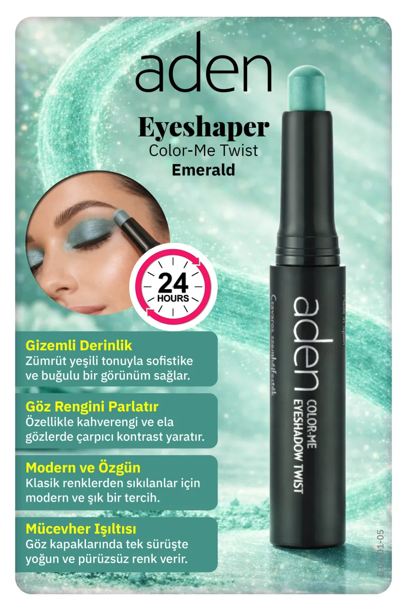 Aden Eyeshadow Twist - Asansörlü Göz Farı 05 Emerald(Zümrüt)
