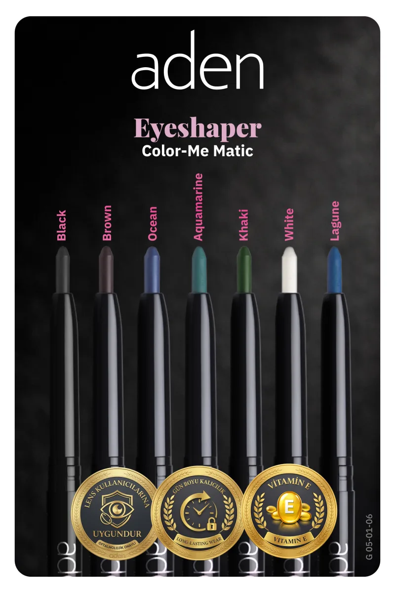 Aden Color-Me Matic Eyeshaper - Asansörlü Göz Kalemi 06 White(Beyaz)
