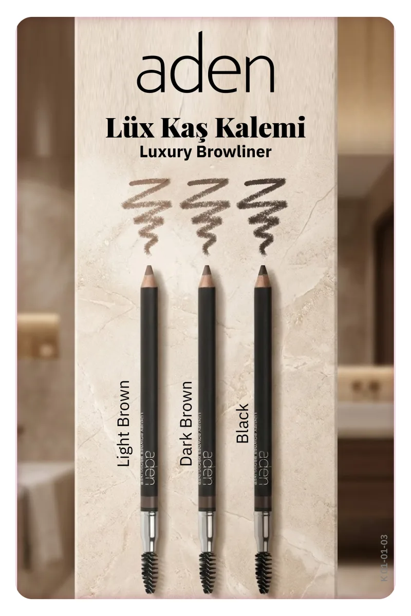 Aden Luxury Browliner - Kaş Kalemi 03 Black(Siyah)