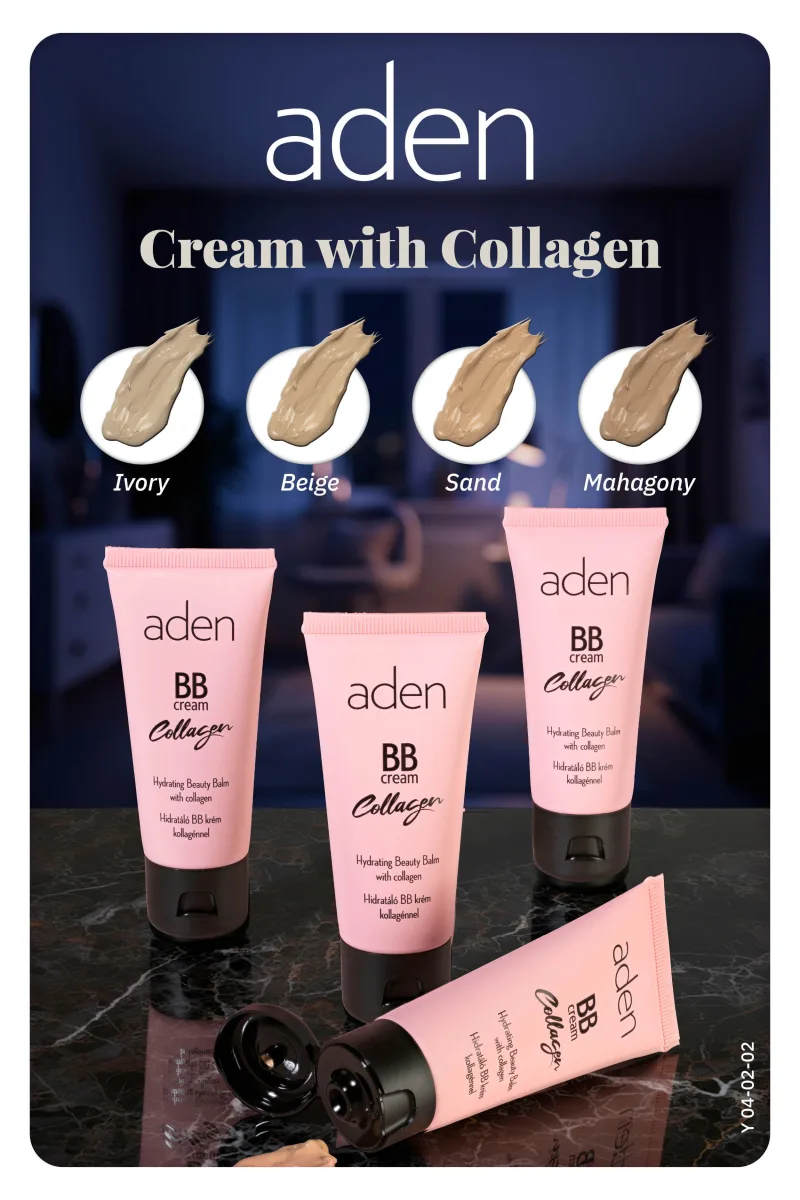 Aden BB Cream With Collagen - Kolajenli BB Krem 02 Beige(Bej)