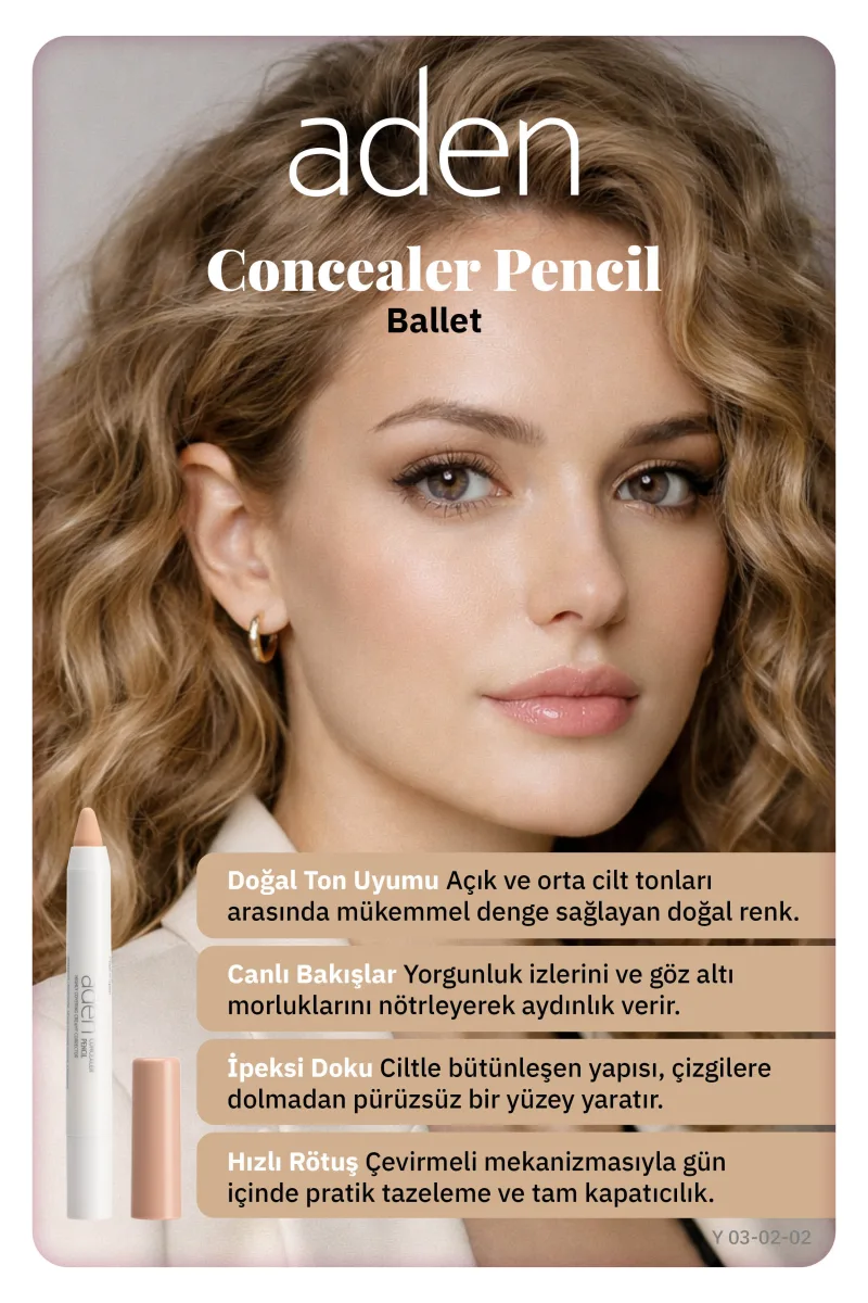 Aden Concealer Pencil - Kapatıcı Kalem 02 Ballet(Ten)