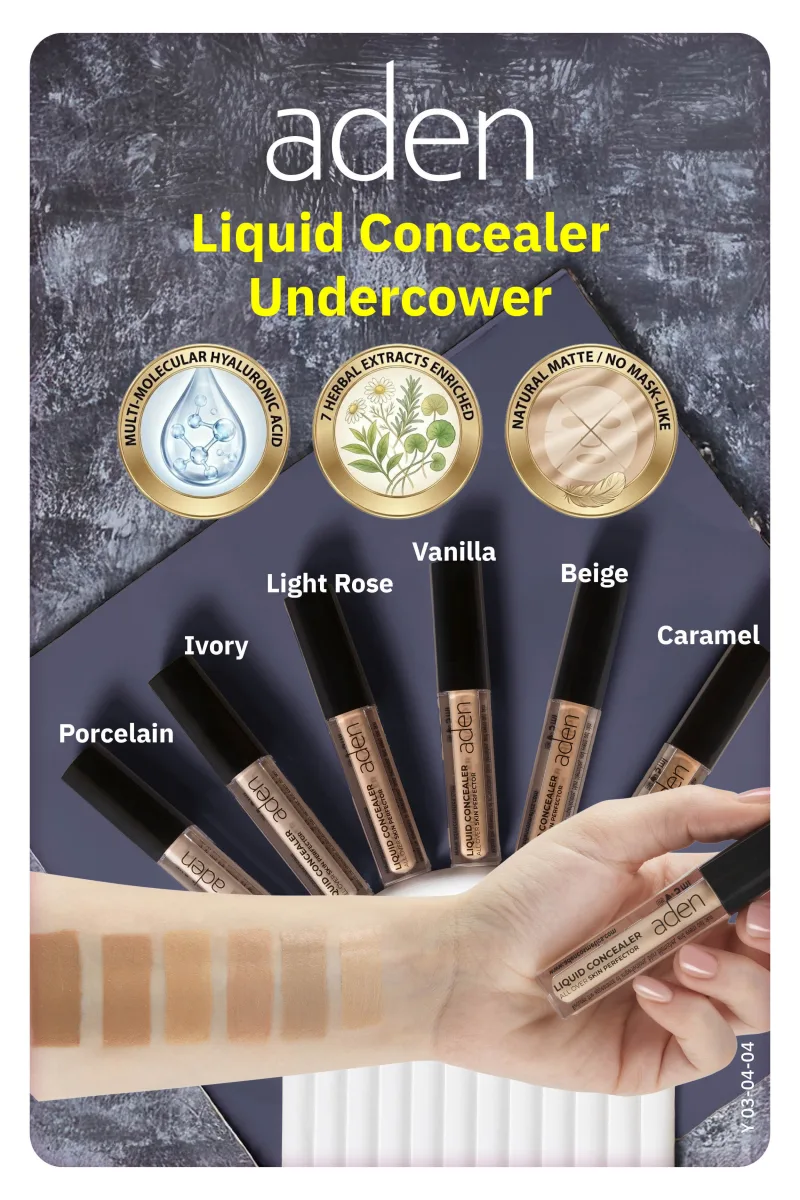 Aden Liquid Concealer Undercower - Likit Kapatıcı 04 Vanilla(Vanilya)