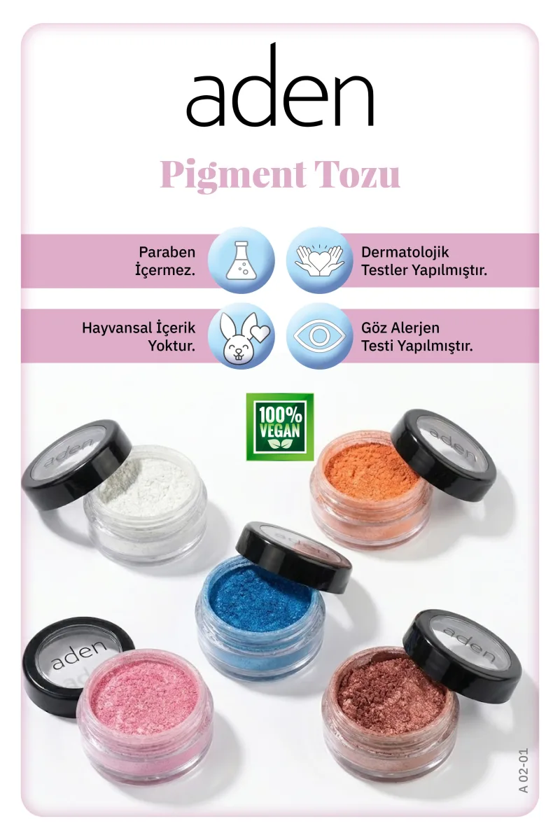 Aden Pigment Powder - Pigment Tozu Neon Vivid Red(Neon Canlı Kırmızı)