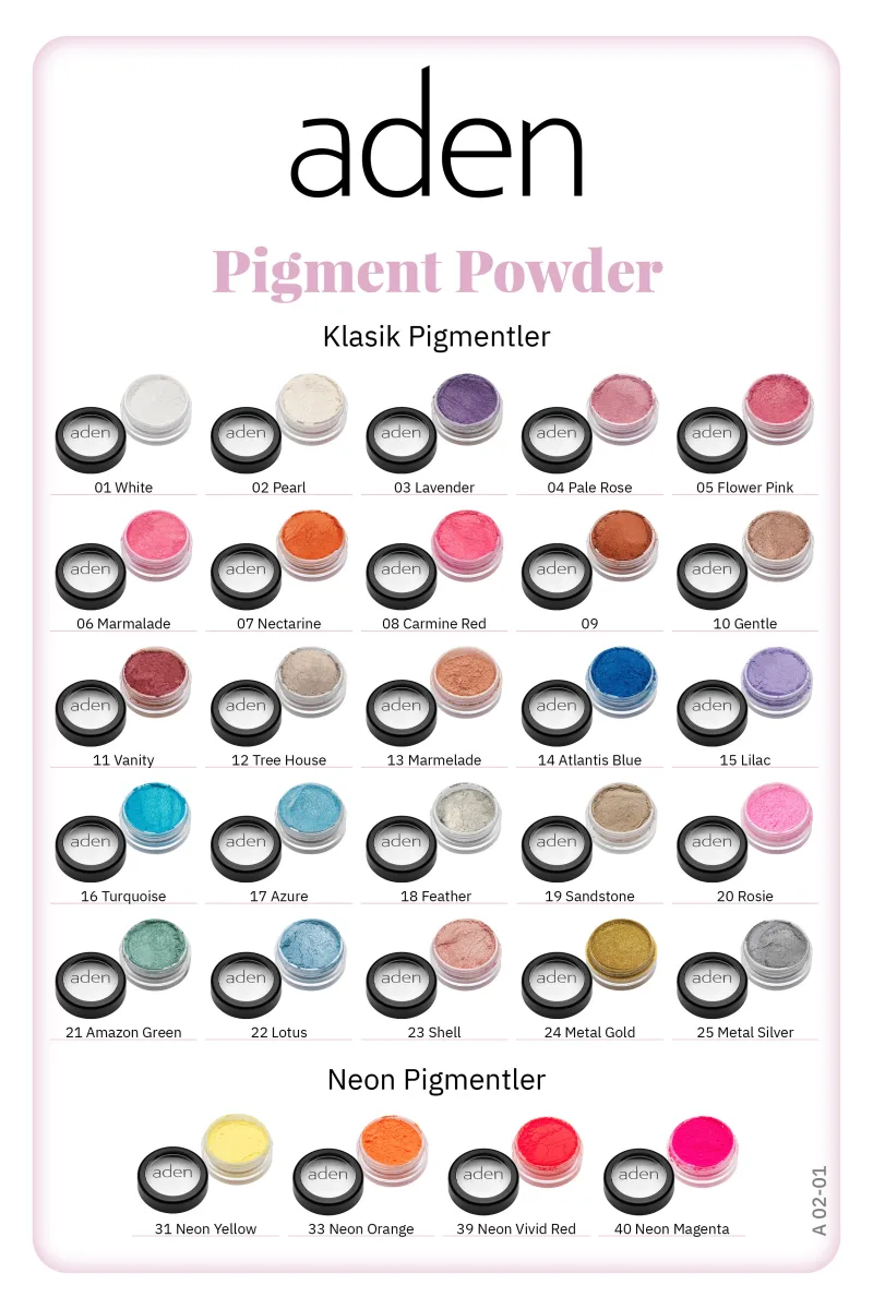 Aden Pigment Powder - Pigment Tozu Neon Vivid Red(Neon Canlı Kırmızı)