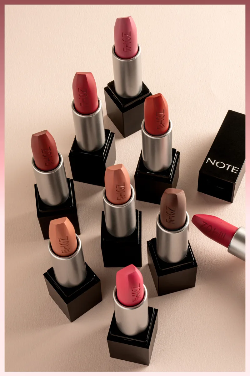 Note Ruj & Mattever Lipstick Yari Mat Saten Bitişli No: 17 Dress Red Kizil Kahverengi