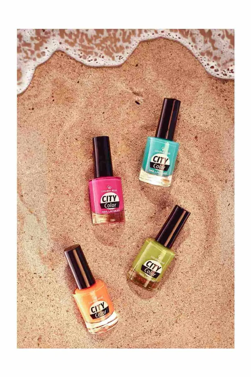 Golden Rose City Color Nail Lacquer Glitter No: clear