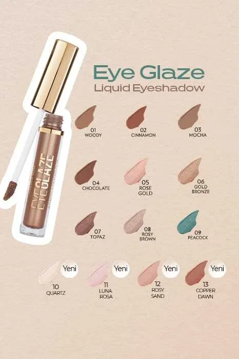 Golden Rose Göz Fari & Likit Eye Glaze Liquid Eyeshadow No: 04 Chocolate