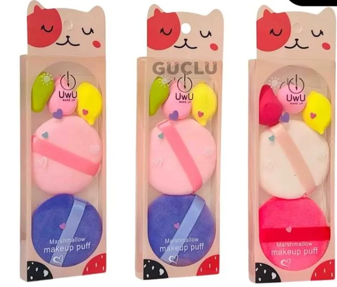 UWU Yumuşak Dokulu Makyaj Süngeri - MAKYAJ SÜNGERİ & MARSHMALLOW 5Lİ