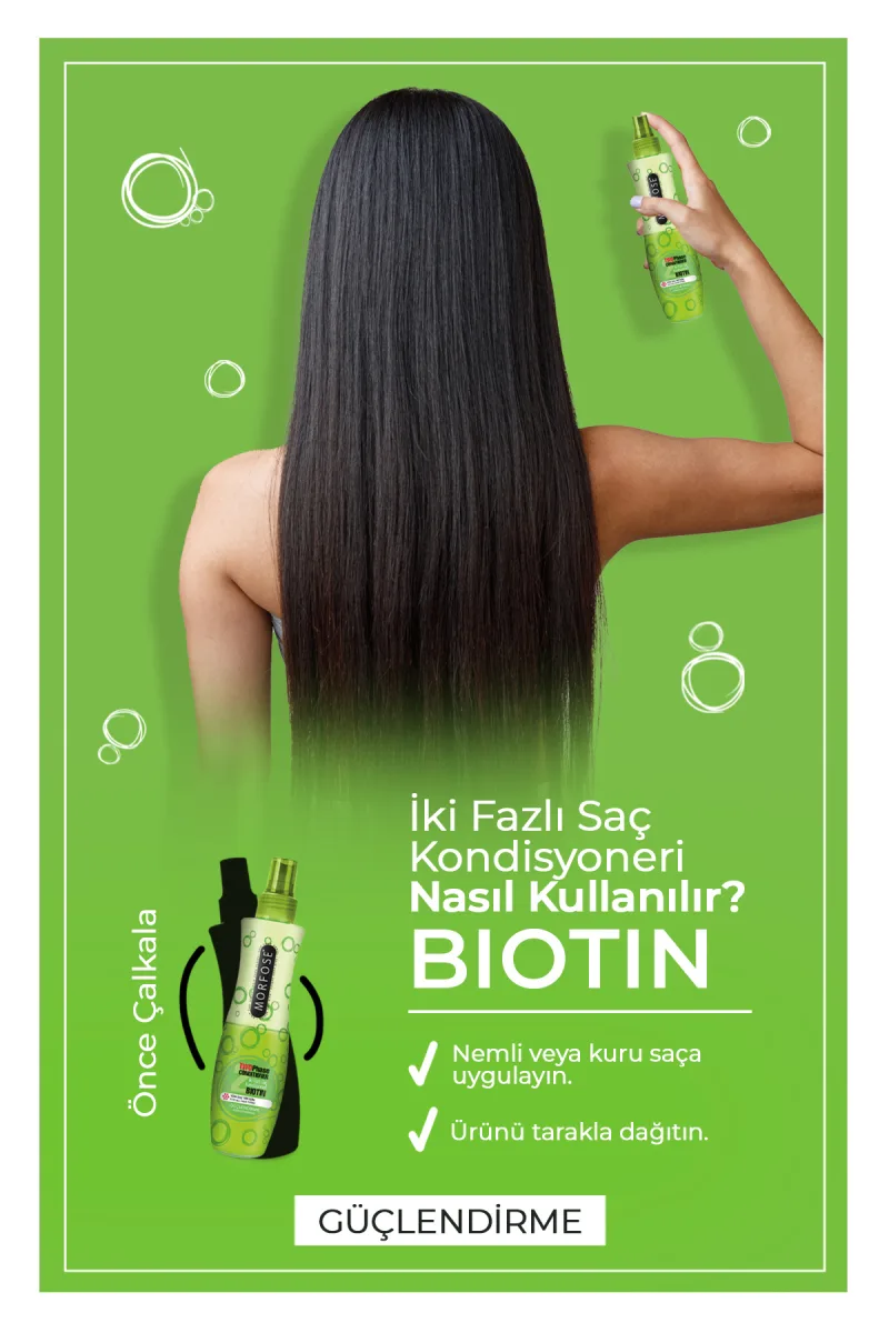 Morfose Fön Suyu & Biotin İçerikli İki Fazli Yeşil 240 ml