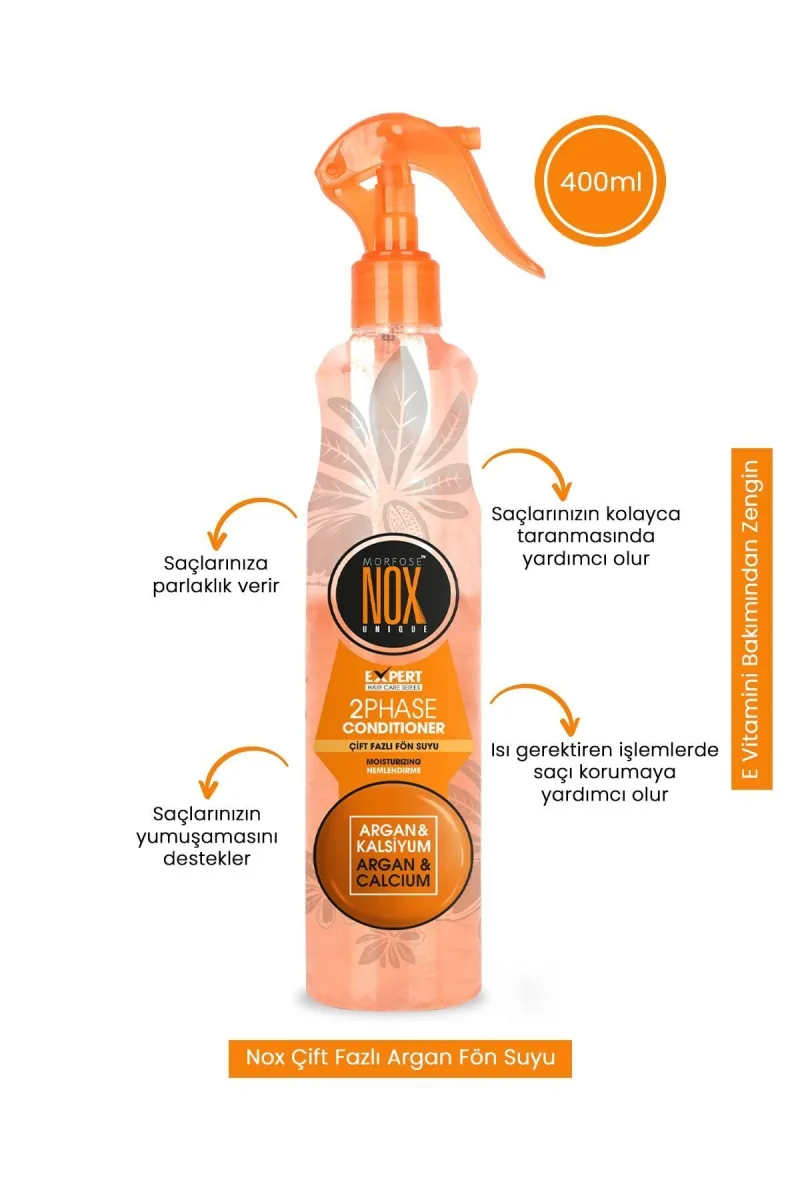Morfose Nox Çift Fazli Fön Suyu Argan Kalsiyum 400 ml
