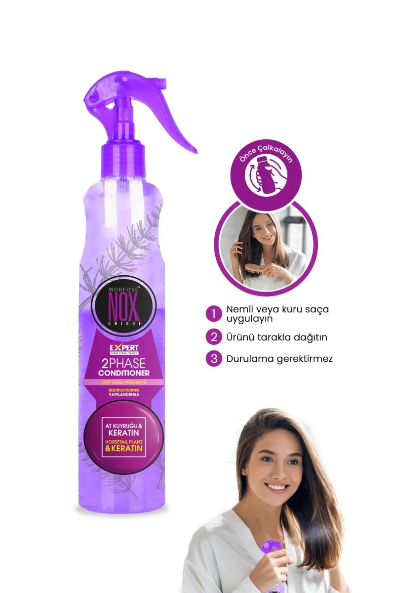 Morfose Nox Çift Fazli Fön Suyu At Kuyuğu Keratin 400 ml
