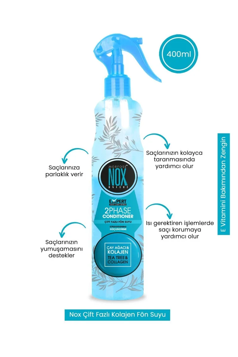 Morfose Nox Çift Fazli Fön Suyu Çay Agaci Yağı Ve Collagen 400 ml