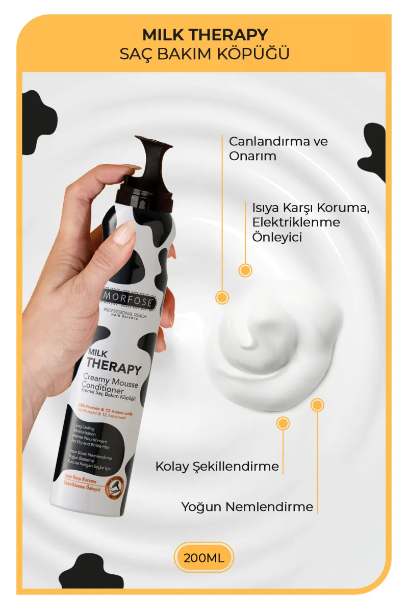 Morfose Milk Terapi Saç Köpüğü 200 ml