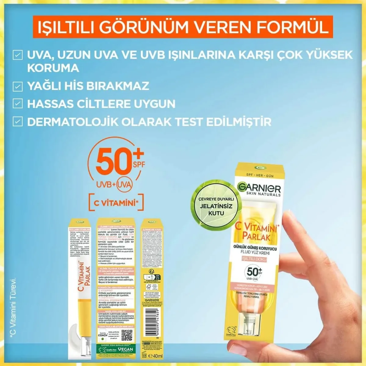 Garnier Skin Vitamin C Isilti Yüz Kremi SPF