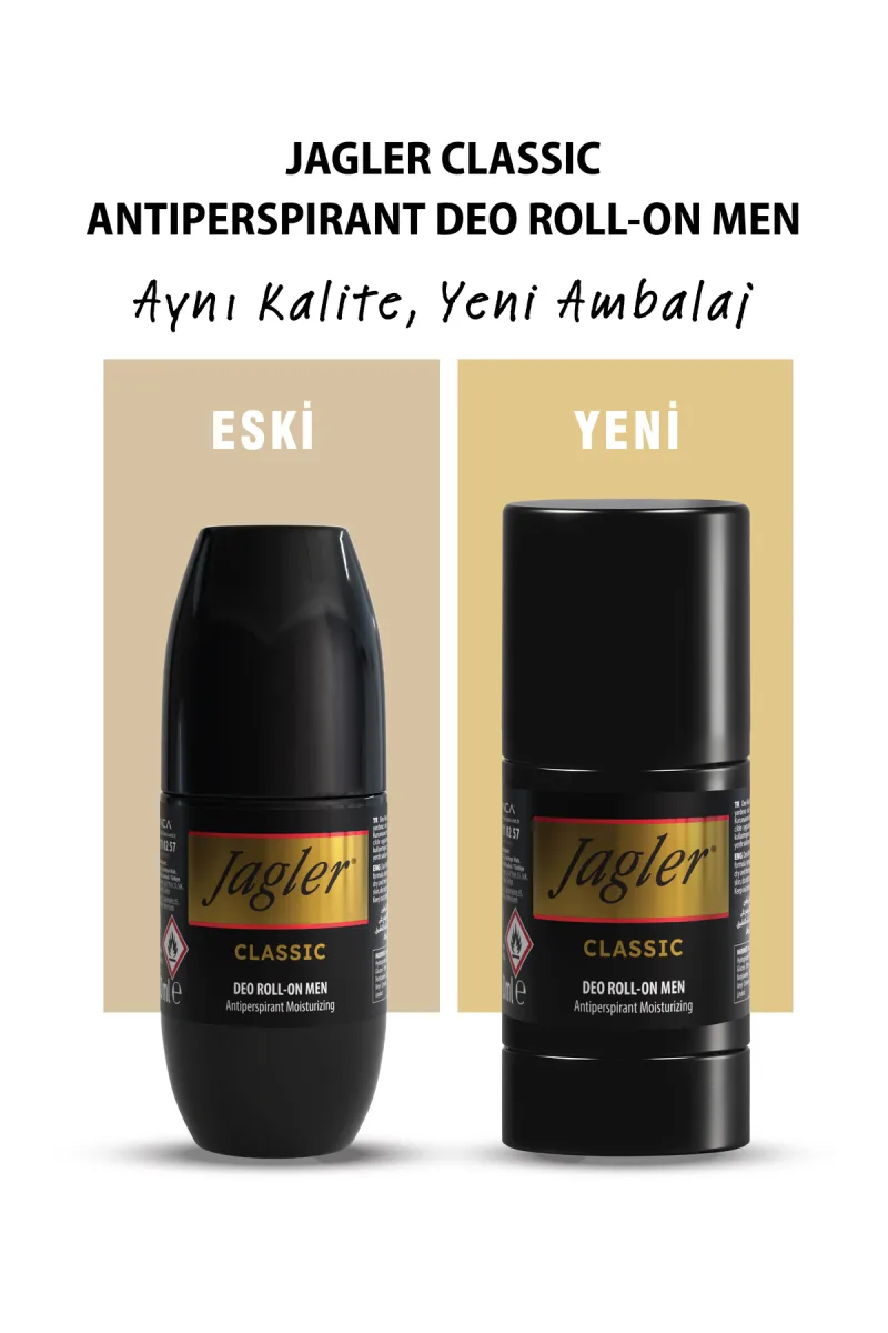 Jagler Deodorant Rool On & Siyah Classic Erkek 50 ml