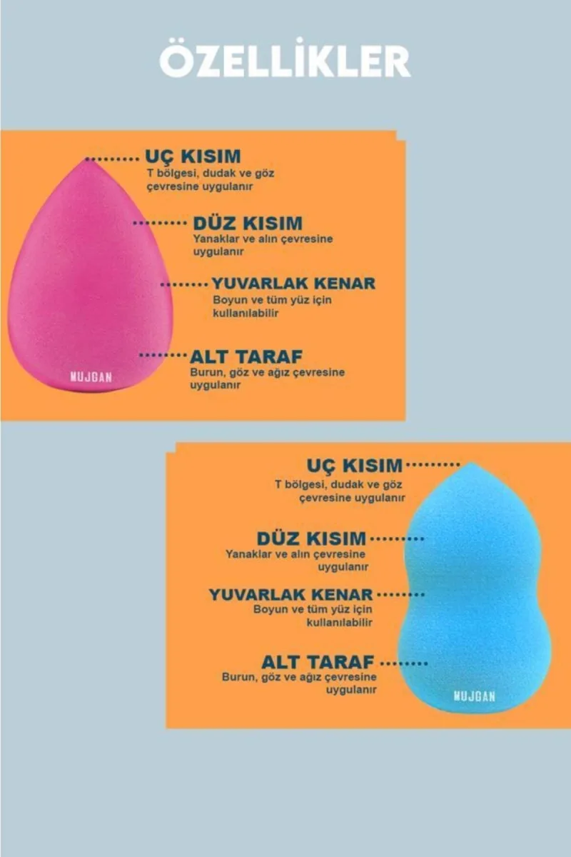 Müjgan Makyaj Süngeri & Üçlü Armut Sünger
