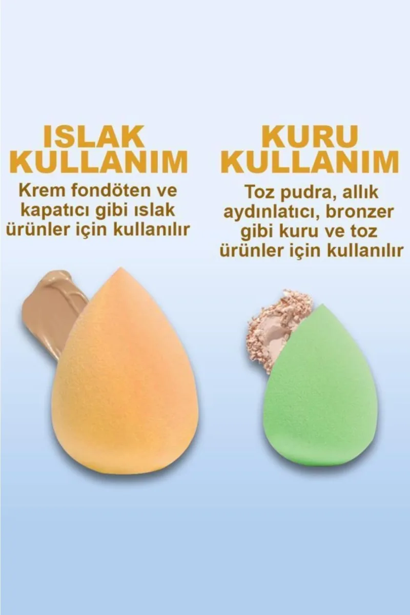Müjgan Makyaj Süngeri & Üçlü Armut Sünger