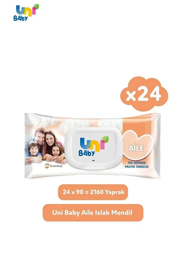 Uni Baby Hassas Islak Mendil Günlük Bakım - AİLE 90LI YENİ