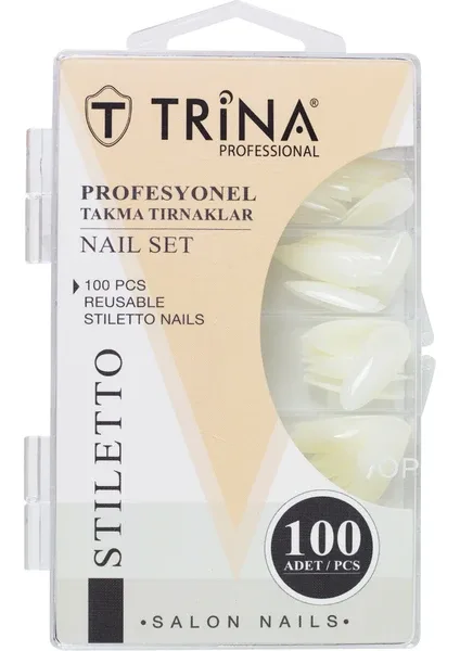 Trina 100'lü Takma Tırnak Stiletto Modeli - Stiletto