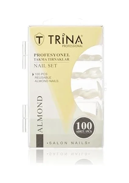 Trina 100'lü Takma Tırnak Stiletto Modeli - ALMOND