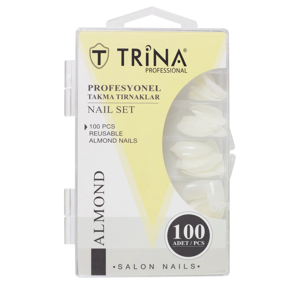 Trina 100'lü Takma Tırnak Stiletto Modeli - ALMOND resmî ürün görseli