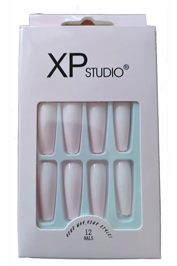 XP Studio Gel 12'li Takma Tırnak Profesyonel - Balerin