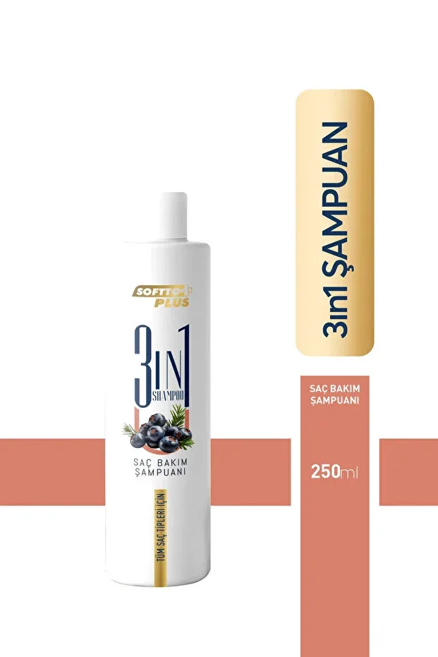 Softto Plus Kepek Karşıtı Şampuan 250 ML - BİBERİYE ÖZLÜ TUZSUZ 250ML