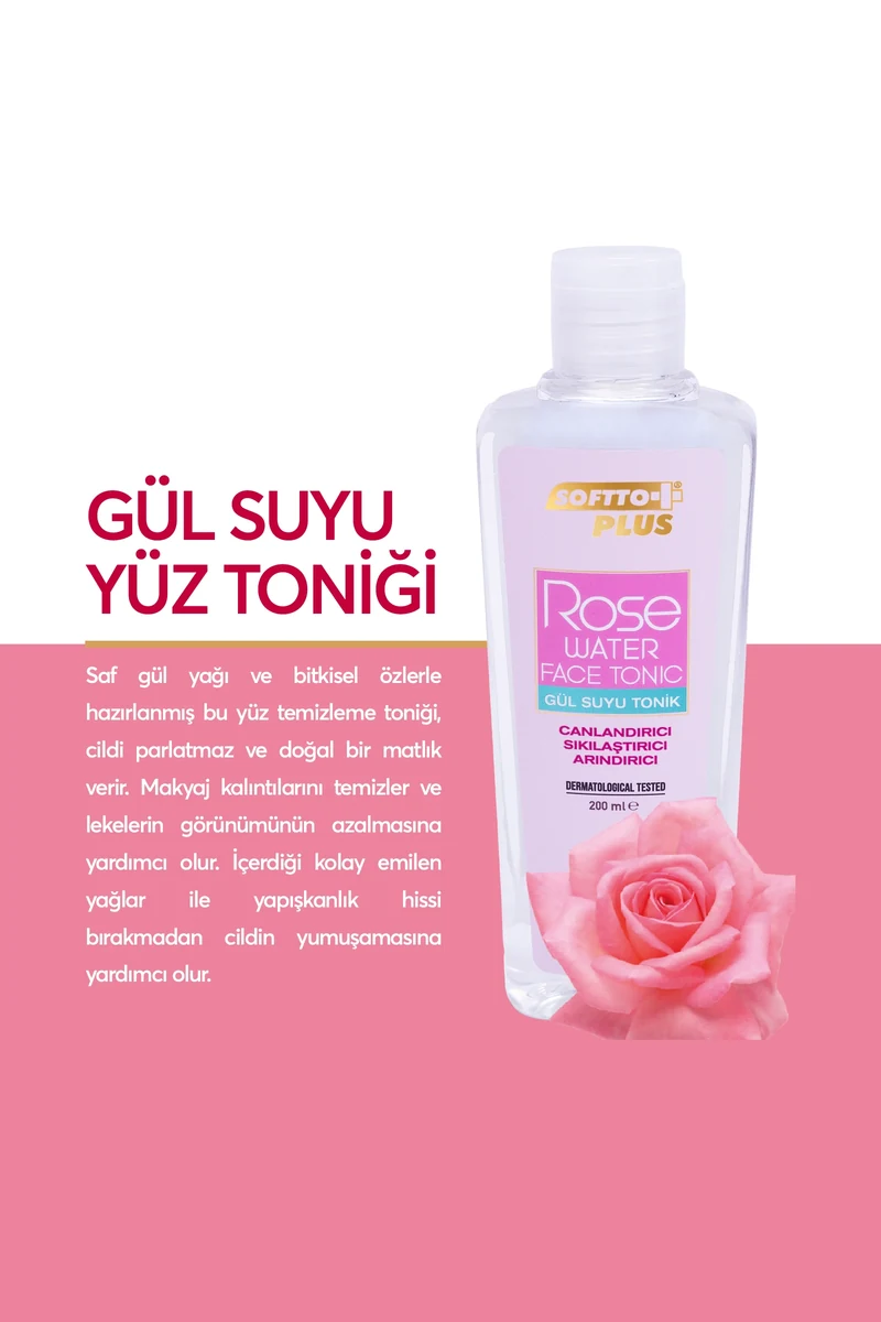 Softto Plus Saç Bakım Tonik 200 Ml - GÜL SUYU resmî ürün görseli