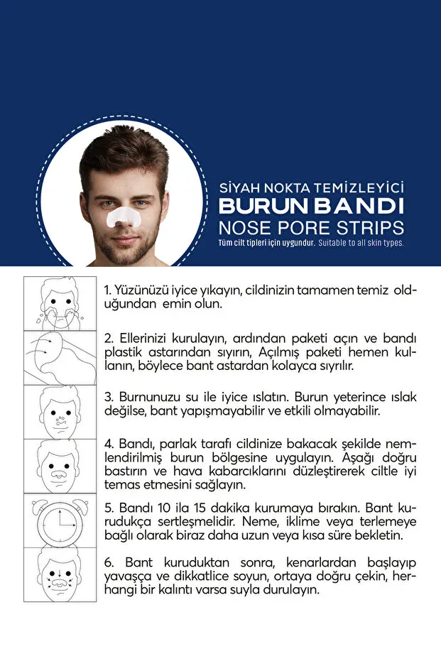Softto Plus Erkek Burun Bandı 6'lı