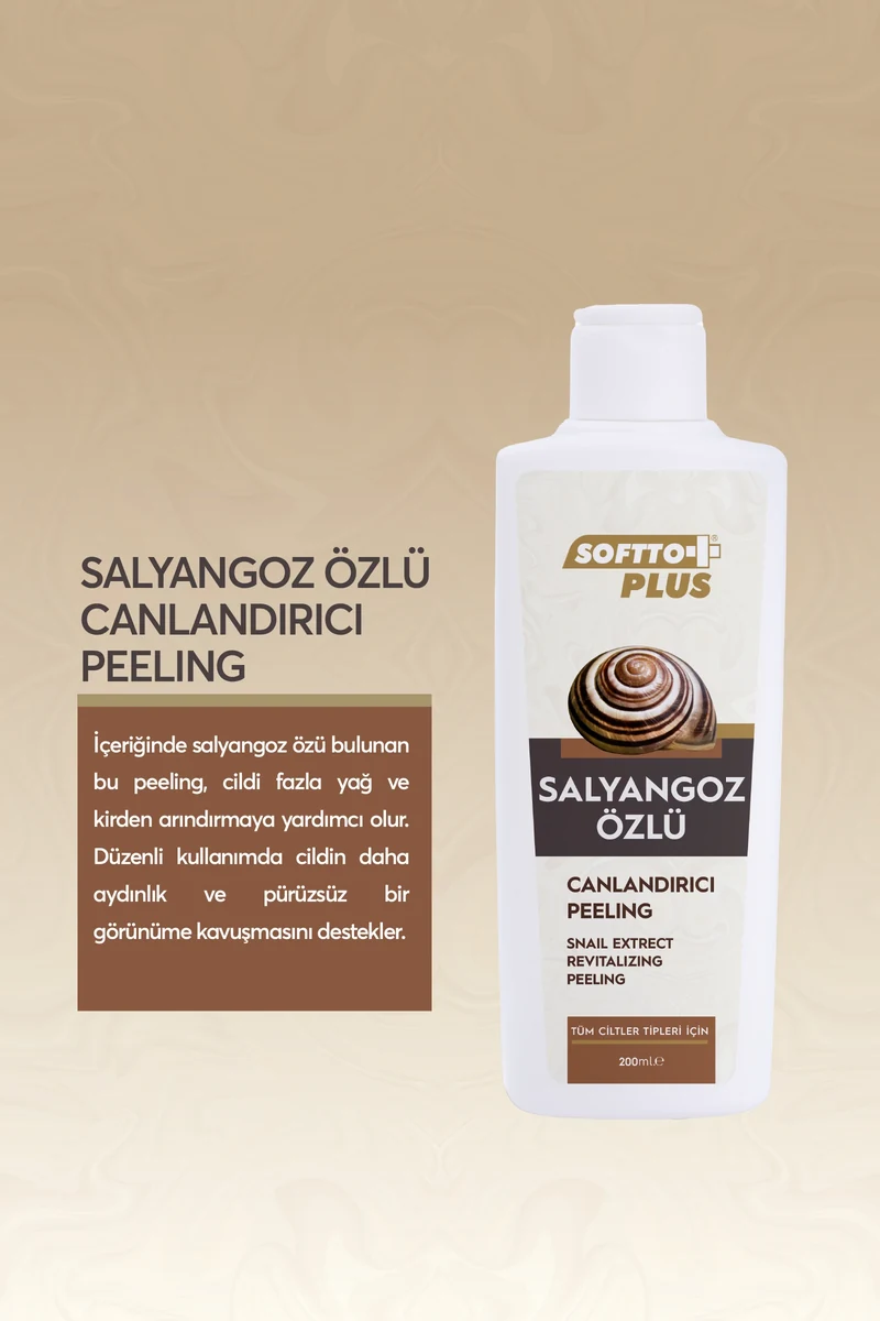 Softto Plus Yüz Bakım Peelıng - SALYANGOZ ÖZLÜ PEELING 200 ML resmî ürün görseli