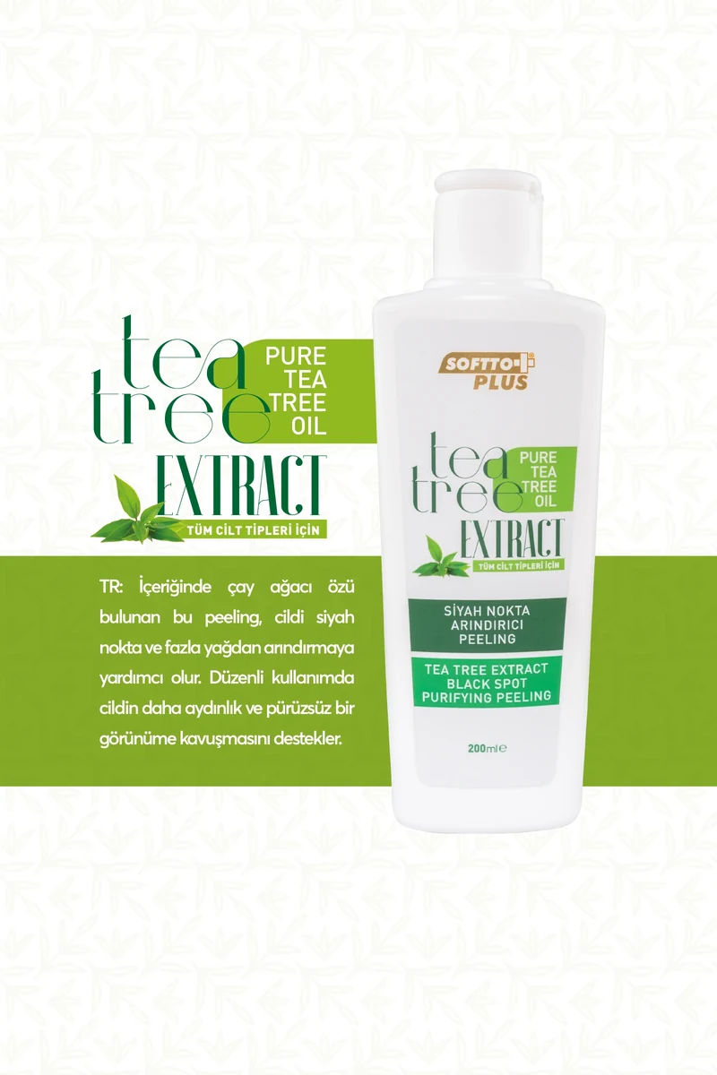 Softto Plus Yüz Bakım Peelıng - ÇAY AĞACI ÖZLÜ PEELING 200 ML ürün görseli