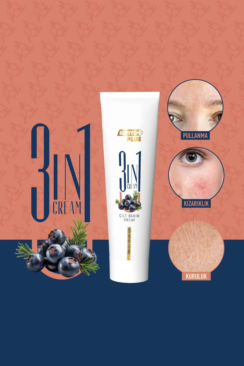 SOFTTO PLUS Bakım Kremi Nemlendirici - 3IN1 50ml resmî ürün görseli
