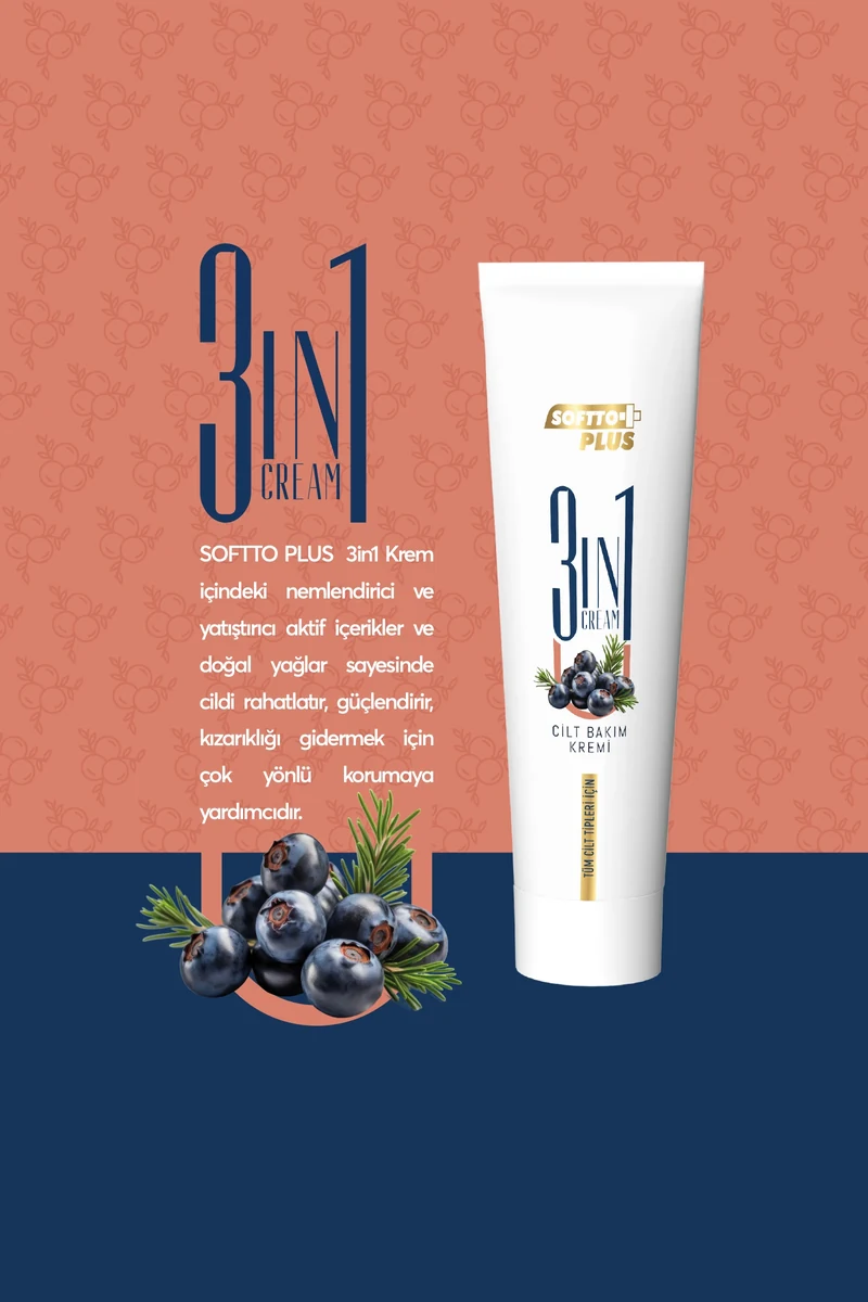 SOFTTO PLUS Bakım Kremi Nemlendirici - 3IN1 50ml ürün görseli