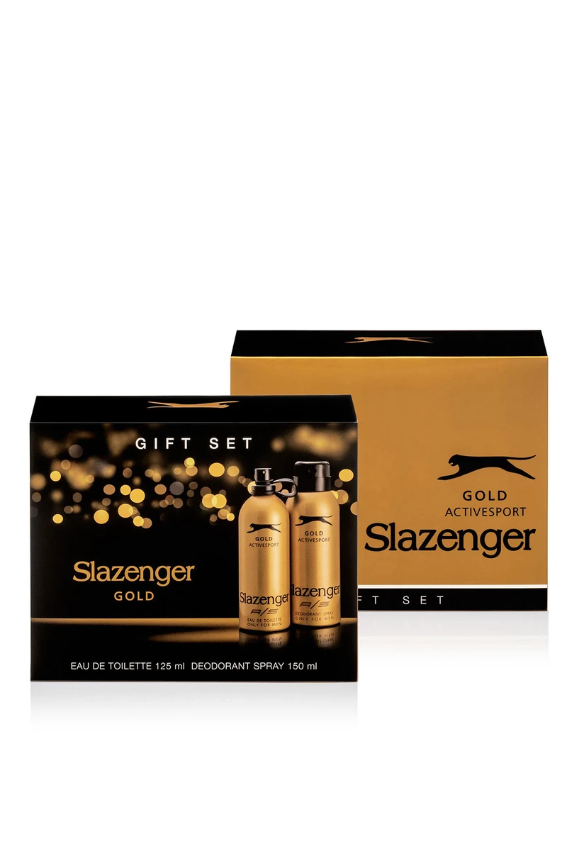 Slazenger Erkek Parfüm ve Deodorant 125ML+150ML - Gold Erkek kutu