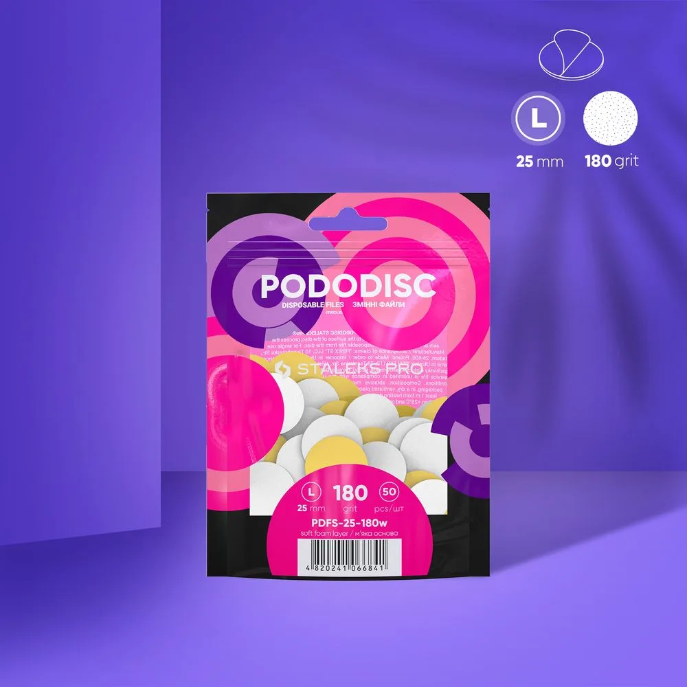 Staleks Pro Expert 25 Pedikür Disk Törpü Yedeği - 180 Grit Yumuşak Tabanlı
