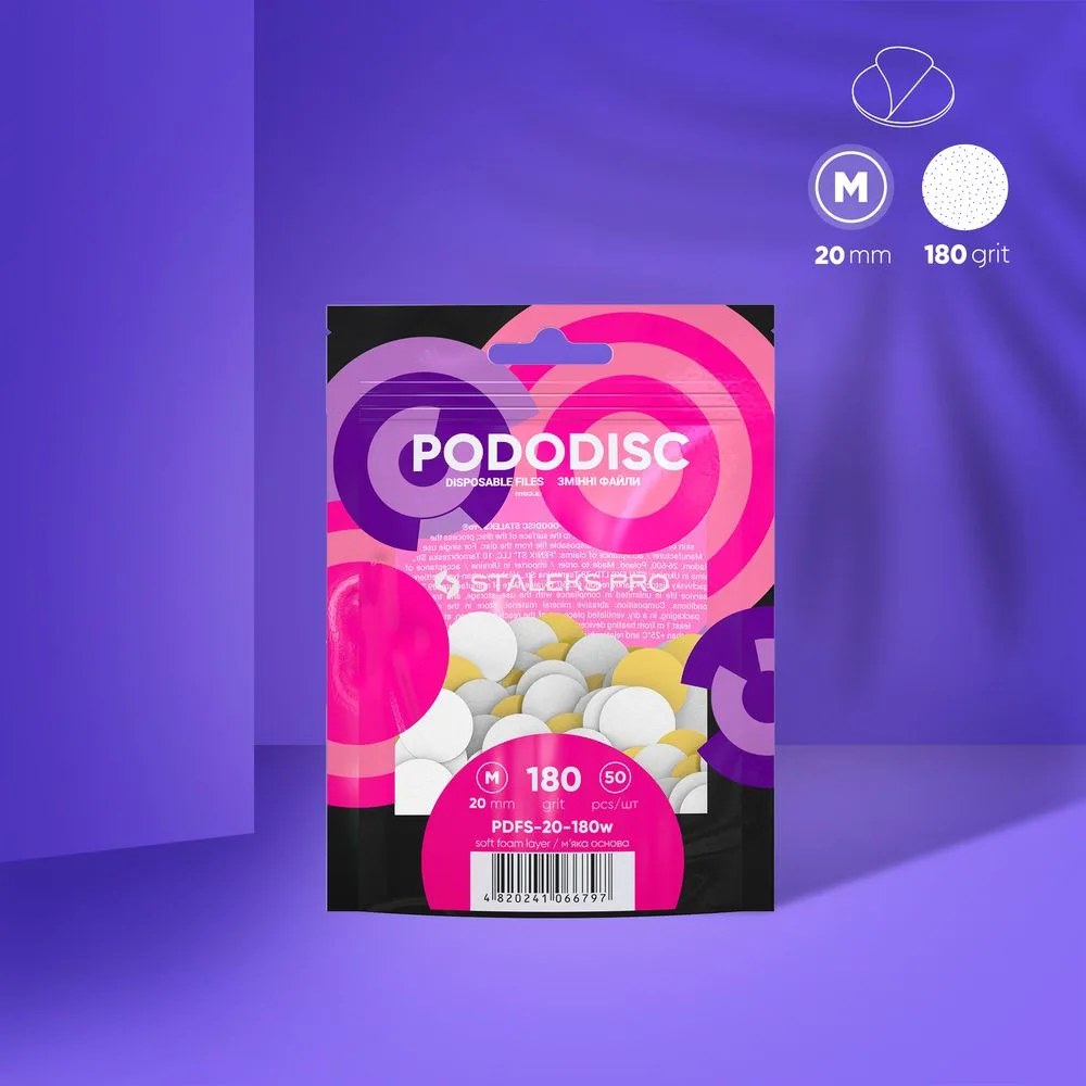 Staleks Pro Expert 20 Pedikür Disk Törpü Yedeği - 180 Grit Yumuşak Tabanlı