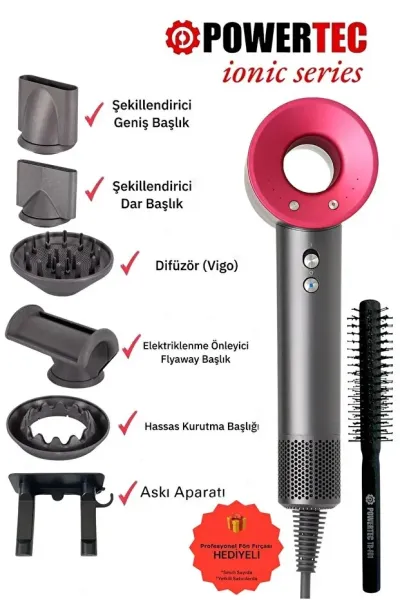 Powertec Profesyonel Fön Makinesi - TR-3333 Plazma 1600 W