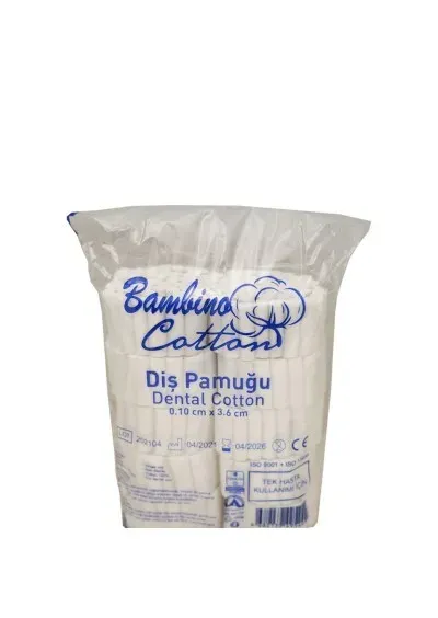 Bambino Dişçi Pamuğu 10 mm 500'lü Paket