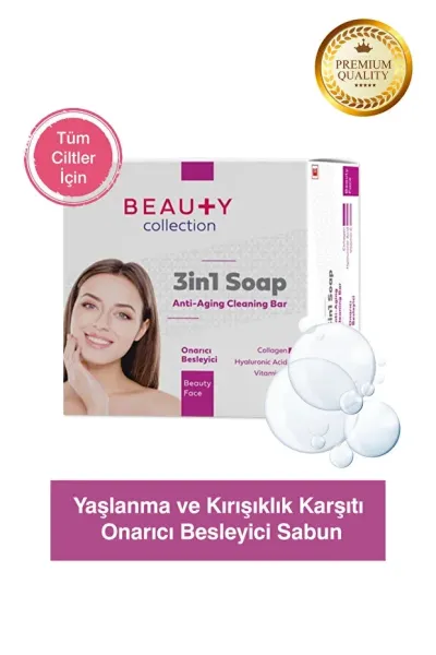 Beauty Collection 90 g Kalıp Sabun - 3'ü 1 Arada Yaşlanma Karşıtı