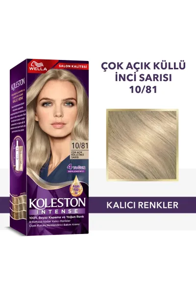 WELLA KOLESTON İNTENSE SAÇ BOYASI - 10/81 ÇOK AÇIK KÜLLÜ İNCİ SARI