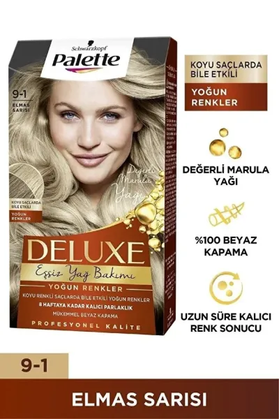 Palette Deluxe Saç Boyası 50 ml - 9-1 Elmas Sarisi