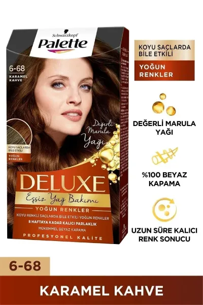 Palette Deluxe Saç Boyası 50 ml - 6-68 Karamel Kahve