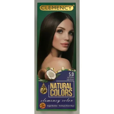Clemency Natural Colours Saç Boyası Seti - 5.0 Açık Kahve